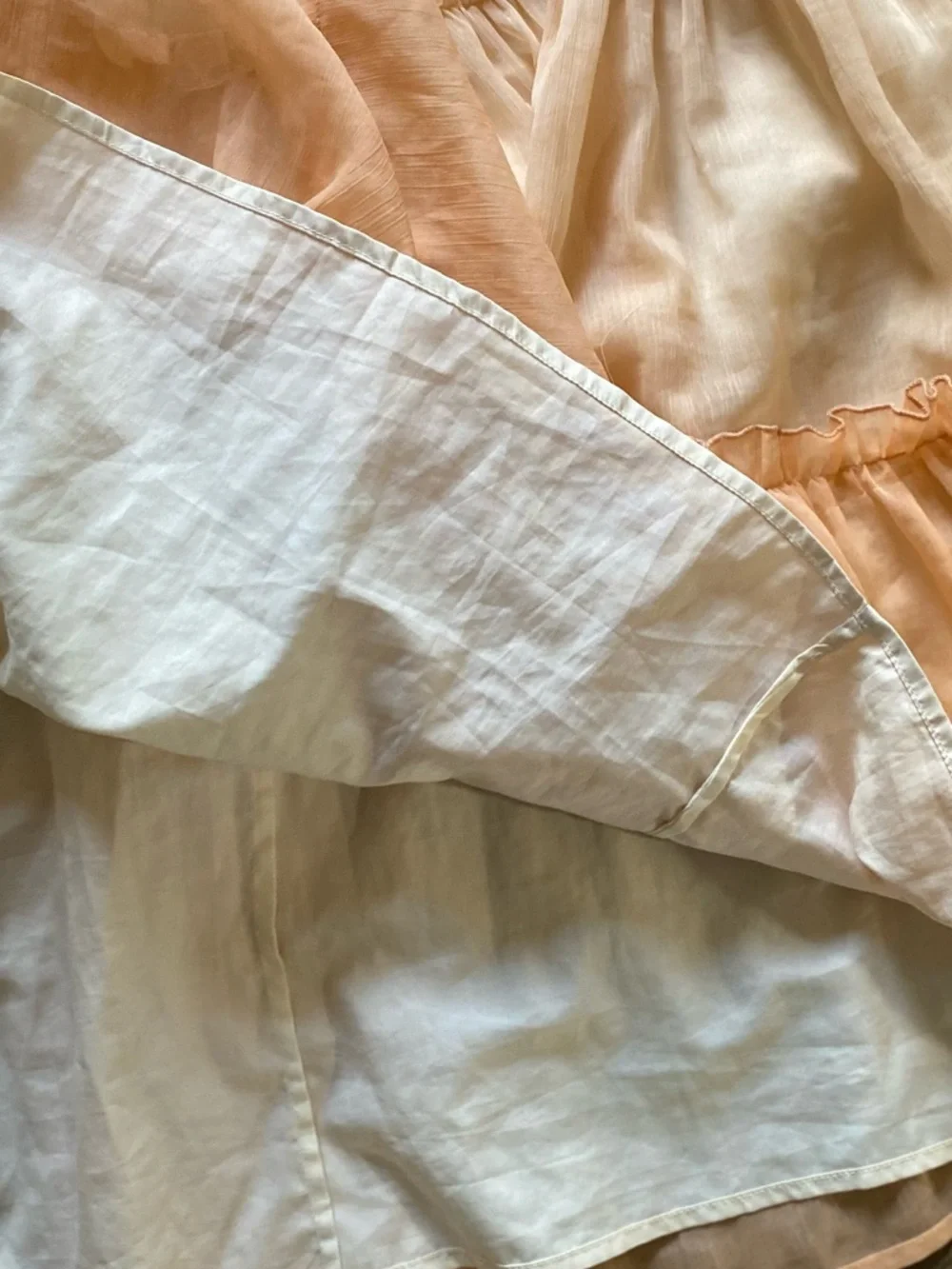 JessAkae Apricot Sorbet Ruffle Dress S - Picture 11 of 14